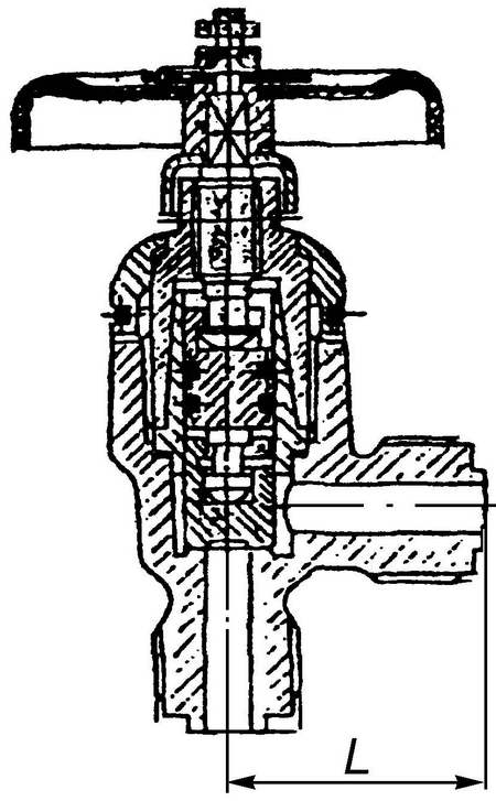 Вентиль запорный угловой чертеж