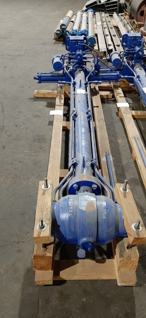 Кран шаровый ПТ 39180 ду150-ру80 2шт. с пневмогидроприводом с блоком ...