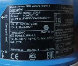 Уровнемер микроволновый бесконтактный Micropilot М FMR52 ЕХ70/0