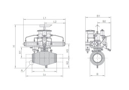 Кран DN 150 PN 8,0 МПа подземной установки, с пневмогидроприводом, с ЭПУУ на 24В