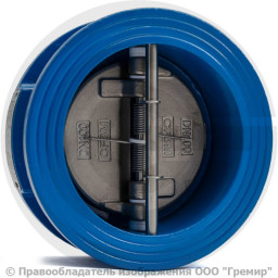 Клапан обратный межфланцевый двухстворчатый чугунный Ду-350 Ру-16    1штуку