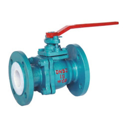 Кран шаровой химический стальной футерованный фторопластом F46/FEP/PFA