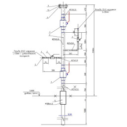 Стояк отбора газа PN 16,0 МПа - 2DN50-16,0-3DN15-БРС-3014-ХЛ1