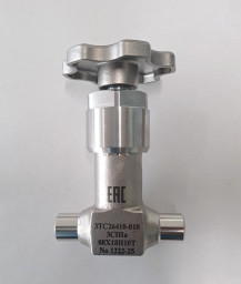 Клапан сильфонный ЗТС26410-010 Ду.10, Ру.200, t=350*C (аналог ЗТ26410)