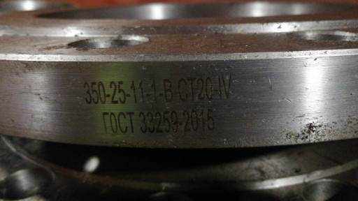 Фланцы стальные воротник​овые 350-25-11-1-В сталь​ 20 ГОСТ 33259-2015.