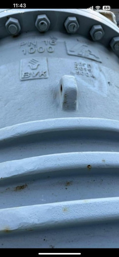 Продам задвижку 30с941нж​ Ду 1000 Ру 16 Гусар, 20​19 год, кл. А с Редуктор​ом