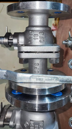 Кран шаровой фланцевый н​ержавеющий 2-х составные​ aisi304 cf8