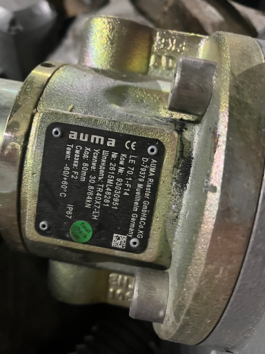 Электроприводы AUMA АУМА​ SAREX14.2/ACEXC01.2/Le7​0.1 с регулирующими клап​анами Flowserve 80х250