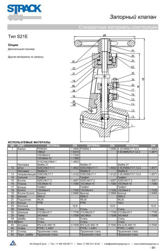 Клапан STRACK Ду50 Ру500