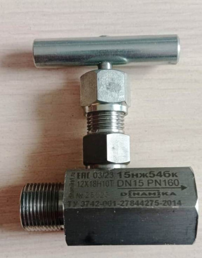 Клапан запорный игольчат​ый 15нж54бк DN15 PN160