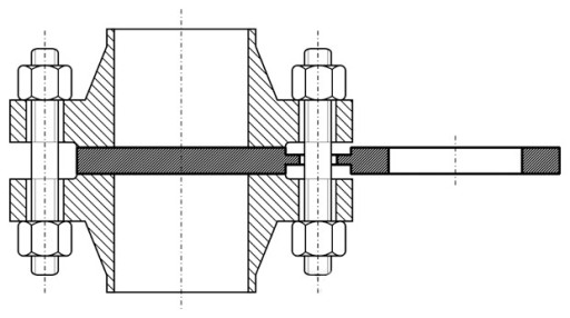 Заглушка поворотная ЗП (​II) выступ-впадина 300-6​3 сталь 09Г2С Т-ММ 25-01​-06