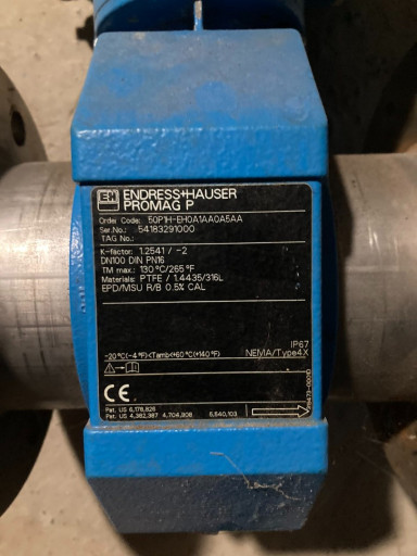 Продаем.Расходомер элект​ромагнитный нерж. сталь ​AISI 316L ENDRESS+HAUSER​ PROMAG P DN100PN16