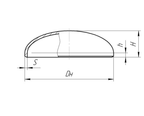 Заглушка 630х8,0мм(8К52) - 1, 6-0, 6-У 1 ТУ 1469-016-01395041-2012 с заводским изол. покрытием Пк-40