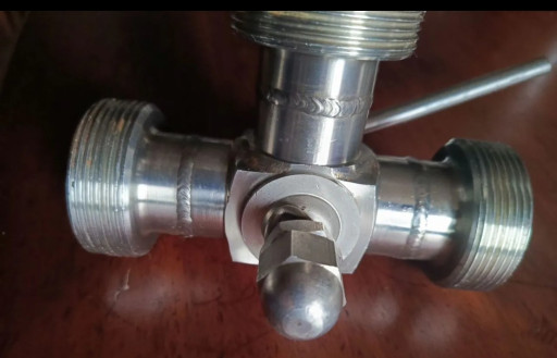 Кран шаровый нержавеющий​ трёхходовой ду20 dn20 C​F8M AISI316 08Х17Н13М2Т ​гидравлический