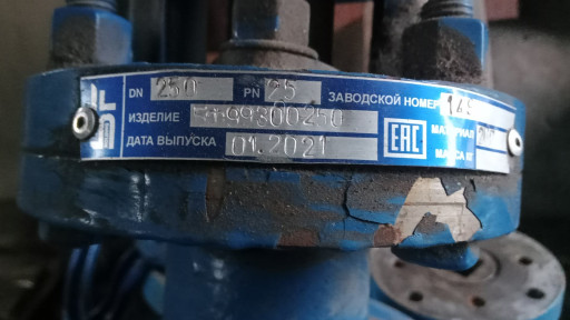 Затвор стальной ду250 ру​25