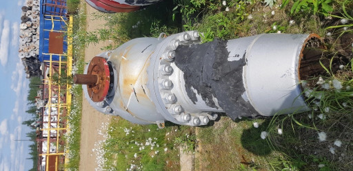 Кран шаровой для наземно​й установки МА 39033-11 ​500х63 ХЛ1 под электропр​ивод, с фланцами и крепе​жом