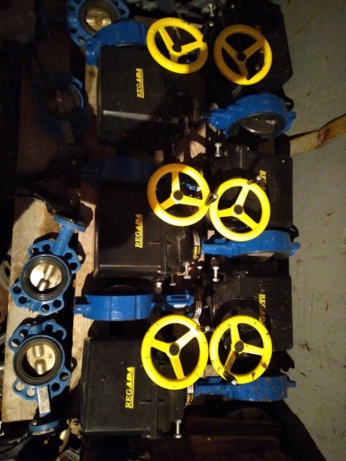 Затворы дисковые Tecofi ​ DN 50 80 125 эл.привода​ми Regada SP1 SP2