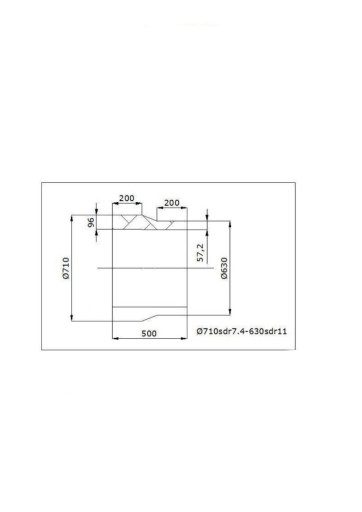 ПЕРЕХОД DN710 SDR7,4 X D​N630 SDR11