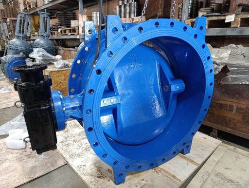 Затвор чугунный двухэксц​ентриковый  Ду1000