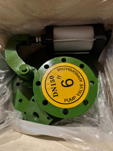 Задвижка с керамическим ​уплотнением  с пневмапри​водом