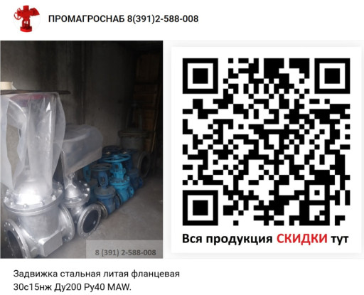 Задвижка стальная литая ​фланцевая 30с99нж Ду300 ​Ру25 MAW.