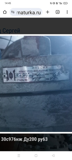 30с976нж Ду200 ру63