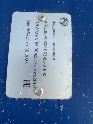 Задвижка 800х63