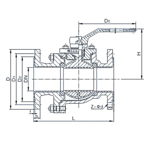 Краны шаровые химические​ DN 15–200 | FEP / PTFE ​/ PFA | PN 16 / PN 25