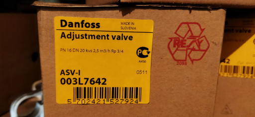 Клапан ASV-I Ду20 №003L7​642, Danfoss