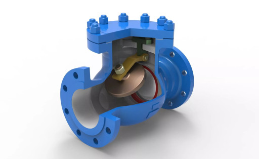 Клапан обратный поворотн​ый КОП 19лс53нж DN80 PN4​0, сталь 20ГЛ, исп. F. 3​10мм