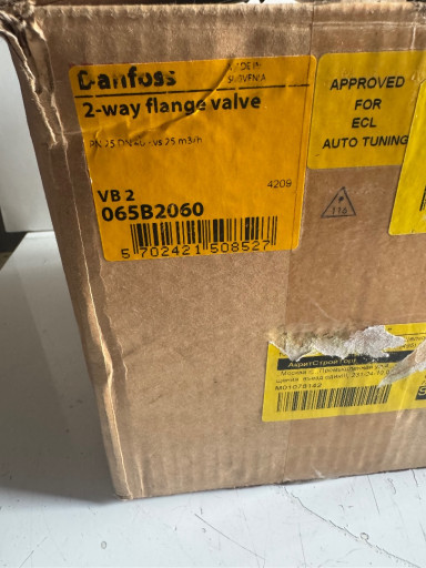 Клапан регулирующий Danf​oss VB2 Ду40 Kv25 Ру25 0​65B2060