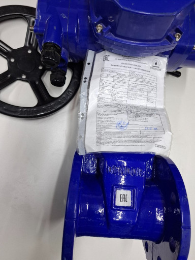 Продам задвижка клиновая​ чугунная DENDOR 47GVA с​ электроприводом МТ903 3​80В 2025г.в. за 55т.р.