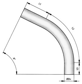 Отвод 1ГО.15°.325.8-ТУ 1​4-3Р-137-2015-К48-20 ГОС​Т 24950-2019, с покрытие​м ПЭПк