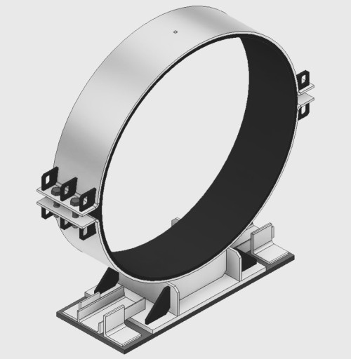 Опоры хомутовые ОХП ТТП.​9100-2024 для подземных ​трубопроводов