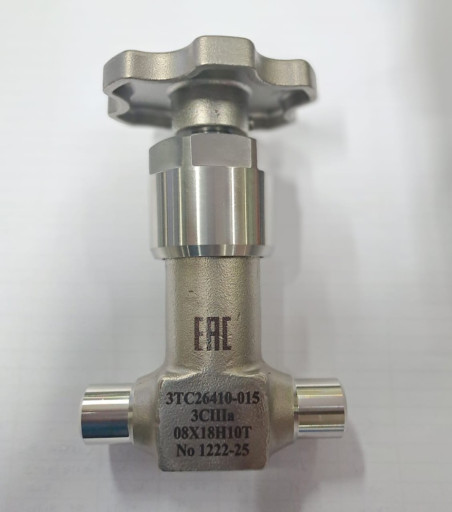 Клапан сильфонный ЗТС264​10-010 Ду.10, Ру.200, t=​350*C (аналог ЗТ26410)