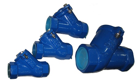 Обратный клапан для канализации под давлением и других применений шаровой резьбовой (муфтовый) Ду 25-080 Ру 16. ABRA-D-022S-NBR
